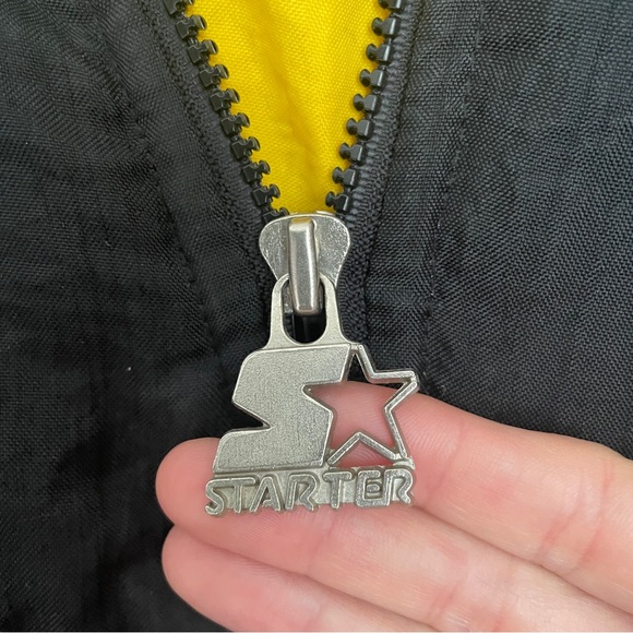 Vintage 1990s Starter Jacket Providence Bruins Pullover Large Black Yellow AHL - Picture 5 of 13